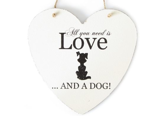 Shabby Holzschild Herz "All you need is love and..."