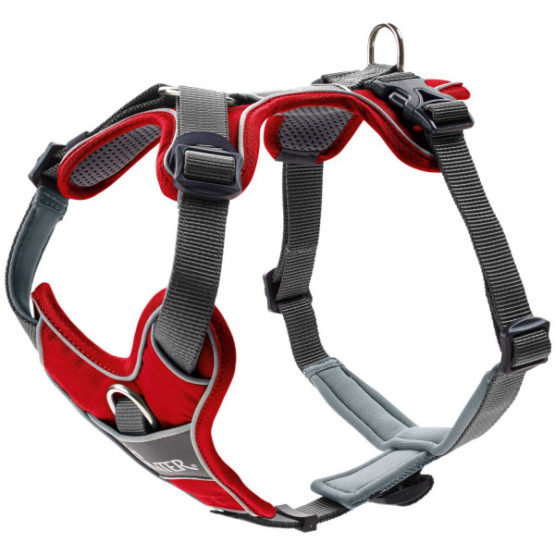 Hunter Geschirr Divo - rot/grau