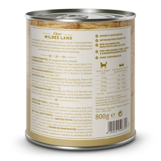 Wildes Land Classic Adult Huhn 400g – Bild 2