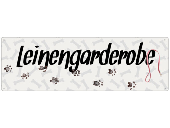 Blechschild "Leinengarderobe"