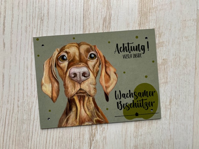 Türschild Vizsla wachsamer Beschützer