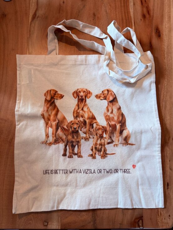 Unikate Hands4paws e.V. - Einkaufstasche natur Vizsla